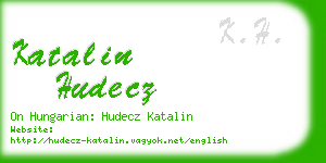 katalin hudecz business card